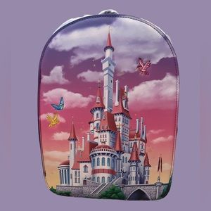 Loungefly Disney Beauty and the Beast Castle Portrait Mini Backpack